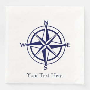 Serviette En Papier Personnaliser papier serviette - boussole nautique