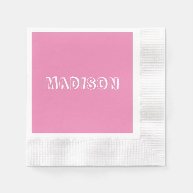 Serviette En Papier Personnaliser, personnalisation Anniversaire Nom,  (Devant)