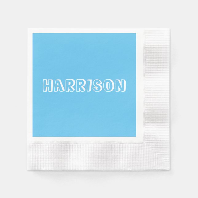Serviette En Papier Personnaliser, personnalisation Anniversaire Nom,  (Devant)