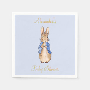 Serviette En Papier Personnaliser Pierre le lapin Baby shower Napkin