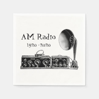 Serviette En Papier Personnaliser récepteur radio AM Vintage