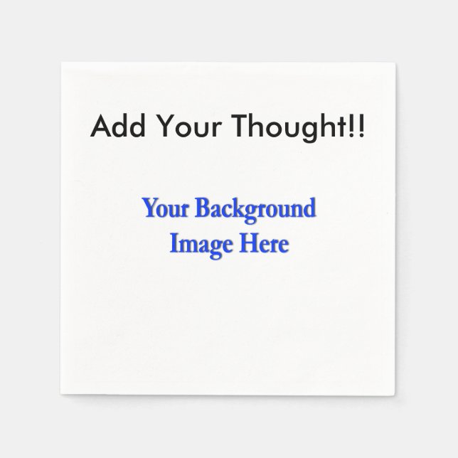 Serviette En Papier (Personnalisez) Ajoutez "votre" touche personnelle (Devant)