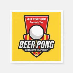 Serviette En Papier Personnalisez ce logo Beer Pong