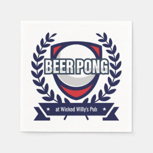 Serviette En Papier Personnalisez Ce Logo De Bière Pong