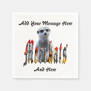 Serviette En Papier Personnalisez Ce Modèle Meerkat Et Logo,