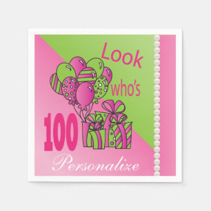 Serviette En Papier Personnalisez l'anniversaire - le regard qui est