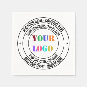 Serviette En Papier Personnalisez le logo de votre entreprise et le te