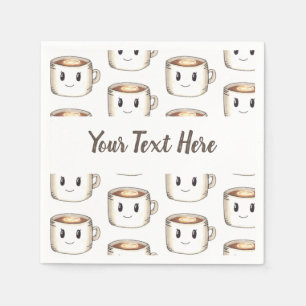 Serviette En Papier  Personnalisez-Le ! Paniers À Thème Café