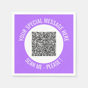 Serviette En Papier Personnalisez vos serviettes de code QR avec du te
