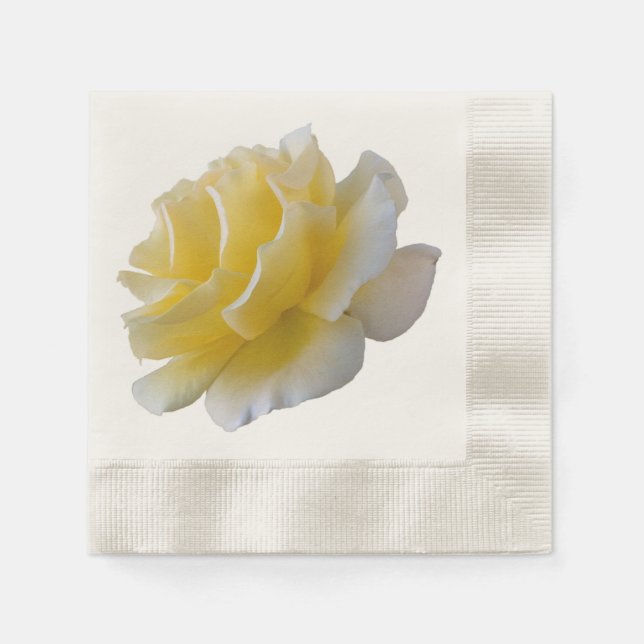 Serviette En Papier Pétales de rose jaune (Devant)