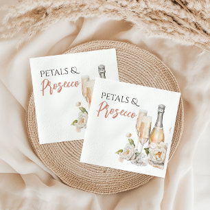 Serviette En Papier Pétales et Fête des mariées rose pâle du ministère