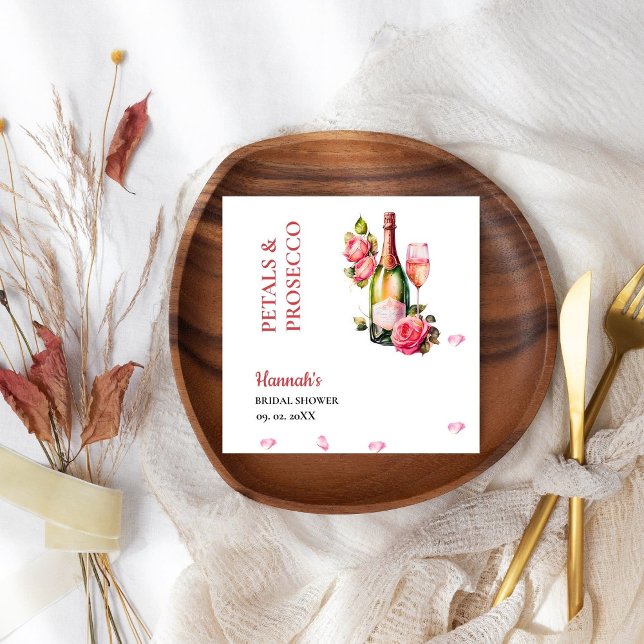 Serviette En Papier Pétales Et Parquet Fête des mariées (Créateur téléchargé)