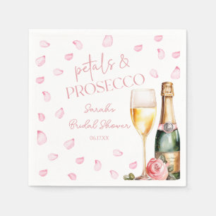 Serviette En Papier Pétales et Procuco Mimosa Fête des mariées Champag