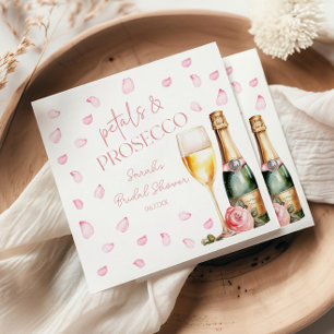 Serviette En Papier Pétales & Prosecco Mimosa Champagne Enterrement de