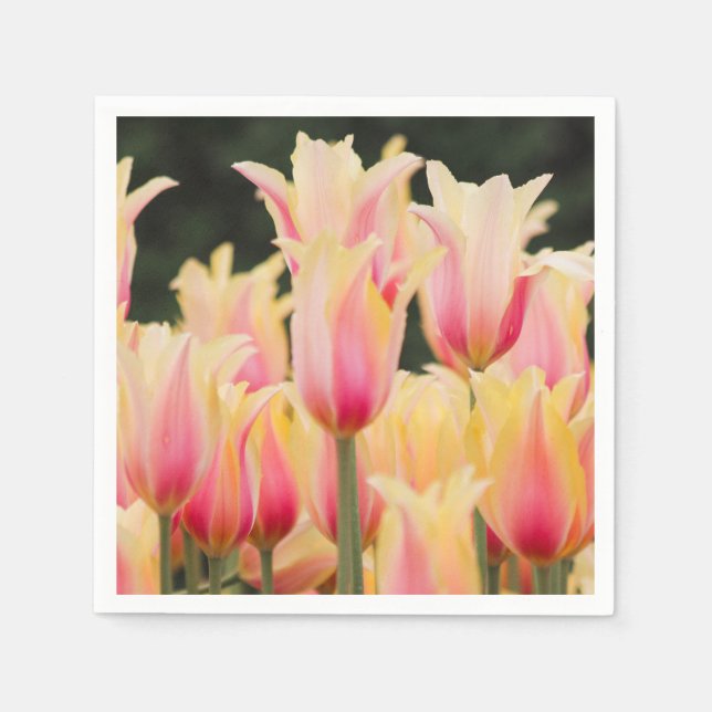 Serviette En Papier Pétales roses délicates (Devant)