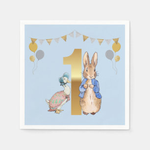 Serviette En Papier Peter le lapin avec Jemima Premier anniversaire