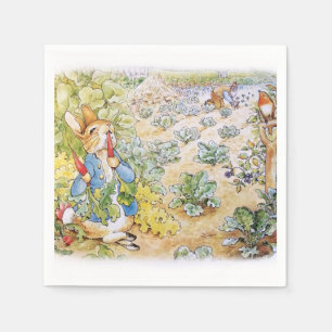 Serviette En Papier Peter le lapin mange des carottes