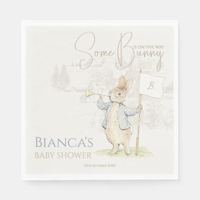Serviette En Papier Peter le lapin Un Baby shower lapin (Devant)