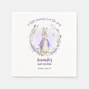 Serviette En Papier Peter Rabbit Baby shower violet