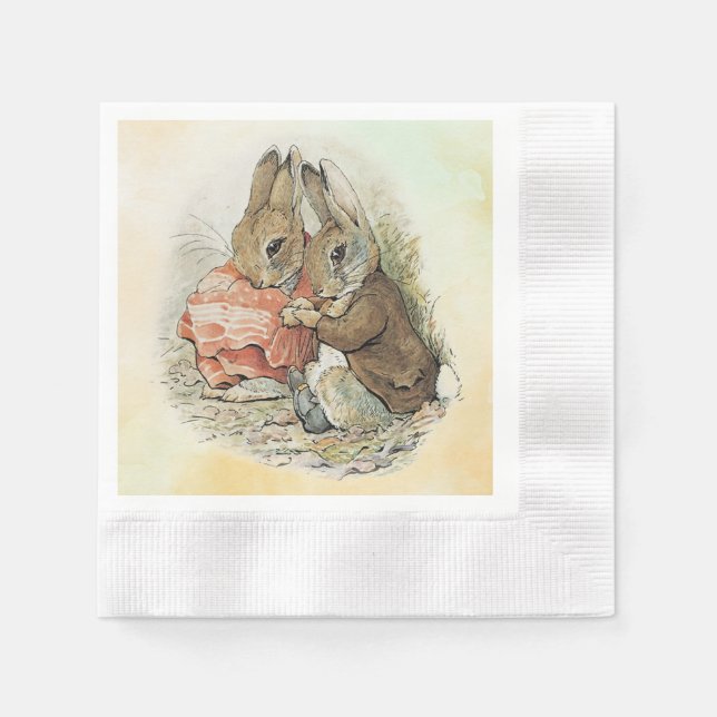 Serviette En Papier Peter Rabbit et Beniamin Bunny (Devant)