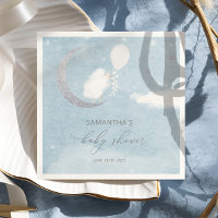 Petit agneau sur la lune Baby shower serviettes