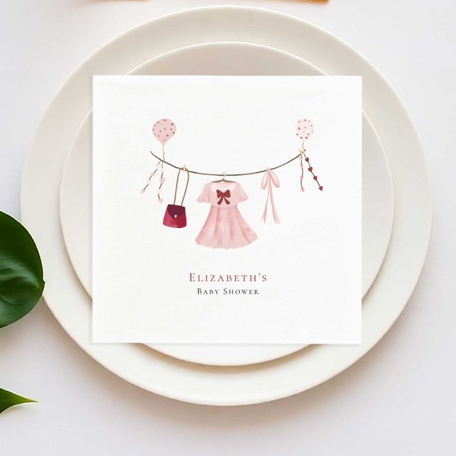Serviette En Papier Petit Baby shower amoureux Valentine Custom (Créateur téléchargé)