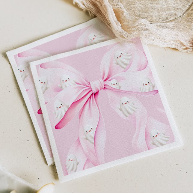 Serviette En Papier Petit Baby shower Bow PINK (Créateur téléchargé)