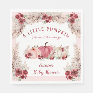 Serviette En Papier Petit Baby shower Citrouille Marsala Pink Napkins