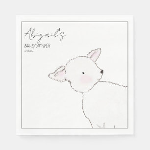 Serviette En Papier Petit Baby shower d'agneau