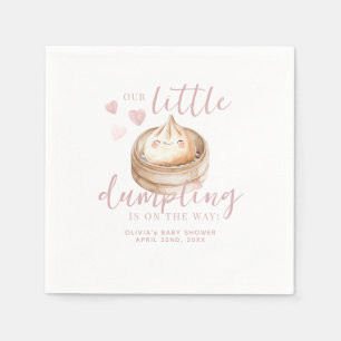 Serviette En Papier Petit Baby shower d'aquarelle rose pâle