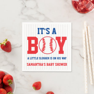 Serviette En Papier Petit Baby shower De Baseball Slugger