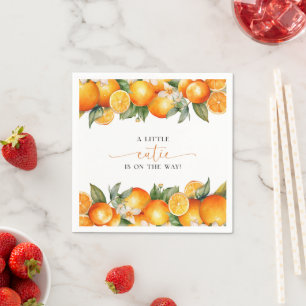 Serviette En Papier Petit Baby shower de Citrus orange Cutie
