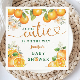 Serviette En Papier Petit Baby shower de Citrus orange Cutie