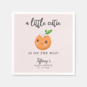 Serviette En Papier Petit Baby shower de fille Cutie Clementine