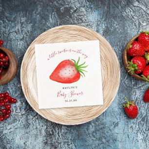 Serviette En Papier Petit Baby shower de fraises doux