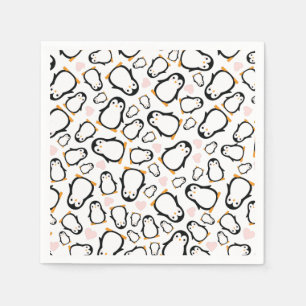 Serviette En Papier Petit Baby shower de pingouin bleu