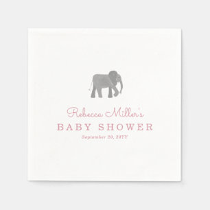 Serviette En Papier Petit baby shower d'éléphant