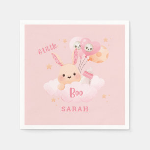 Serviette En Papier Petit Baby shower d'Halloween rose Boo