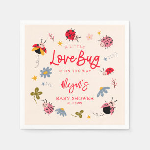 Serviette En Papier Petit Baby shower d'insectes Lovebug