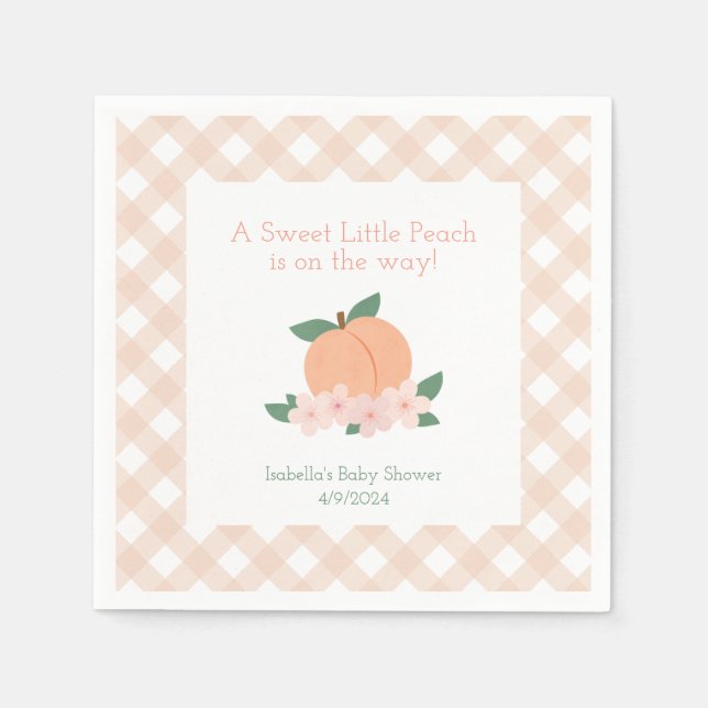 Serviette En Papier Petit Baby shower doux (Devant)