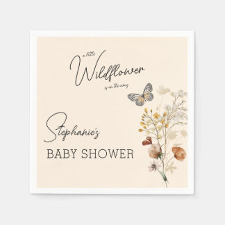 Serviette En Papier Petit Baby shower Fleur sauvage
