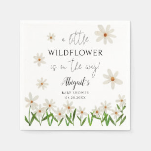 Serviette En Papier Petit Baby shower Fleur sauvage Daisy