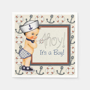 Serviette En Papier Petit Baby shower marin