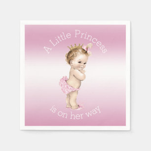 Serviette En Papier Petit Baby shower princesse rose