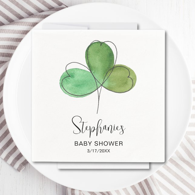 Serviette En Papier Petit Baby shower Shamrock (Créateur téléchargé)