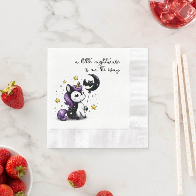 Serviette En Papier Petit Baby shower Unicorn (En situation)