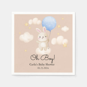 Serviette En Papier Petit Balloon Cute Brown Baby shower lapin