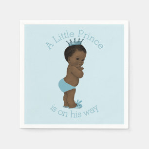 Serviette En Papier Petit bleu vintage ethnique de prince baby shower