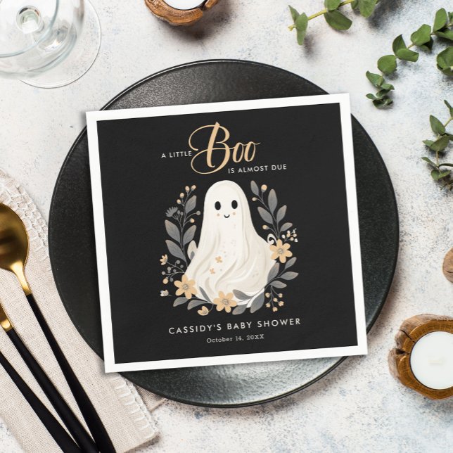 Serviette En Papier Petit Boho Ghost Baby shower d'Halloween (Créateur téléchargé)