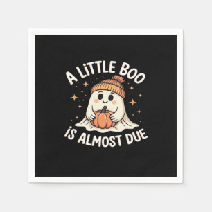 Serviette En Papier Petit Bois Est Presque Dû Halloween Grossesse Reve